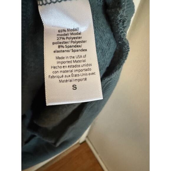 Beyond Yoga 2 Piece Set Go Getter Hoodie/Cozy Weekend Joggers Rainforest Blue S - Picture 6 of 6